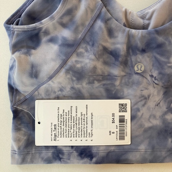 💢SOLD💢Align Tank, Diamond Dye NWT - Picture 5 of 7